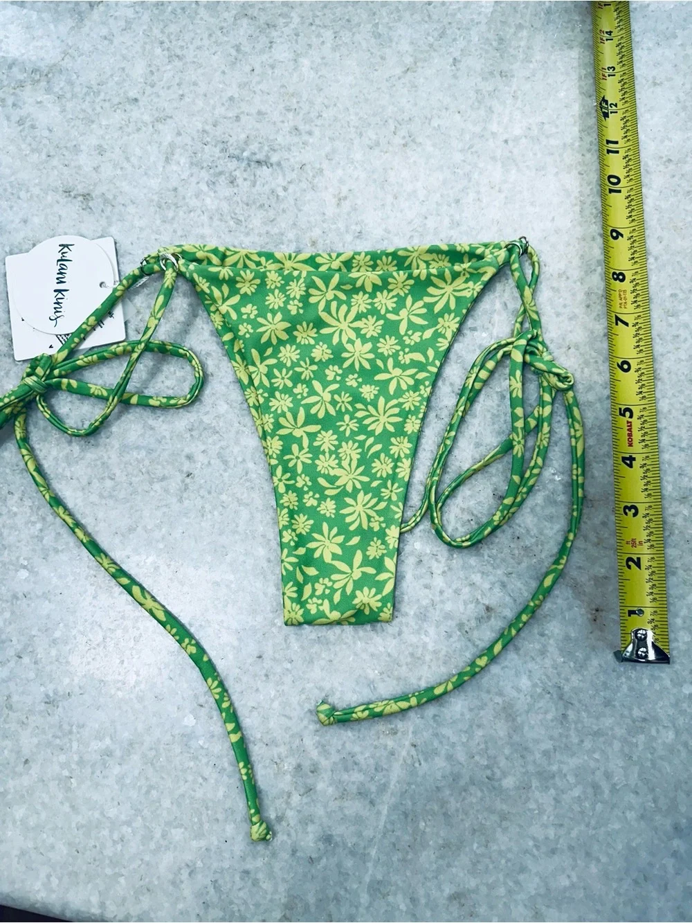 Kulani Kinis Thong Tie Side Bikini Bottom- BOT228 Banana Cabana M